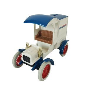 Ertl 1905 Fina Ford Delivery Truck Bank 4.5" Made in USA MISSING BOTTOM STOPPER